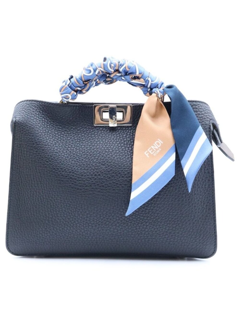 Fendi Peekaboo ISeeU Small Black Yellow Handbag